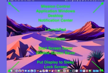 راهنمای تنظیم و کنترل گوشه‌های داغ در macOS با استفاده از کلیدهای اصلاح‌کننده