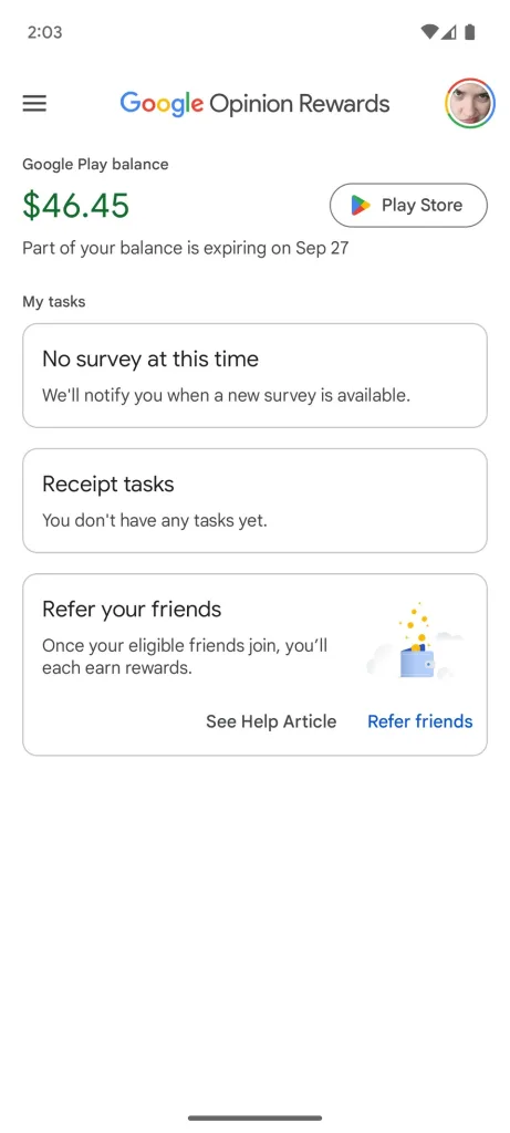Google Opinion Rewards 