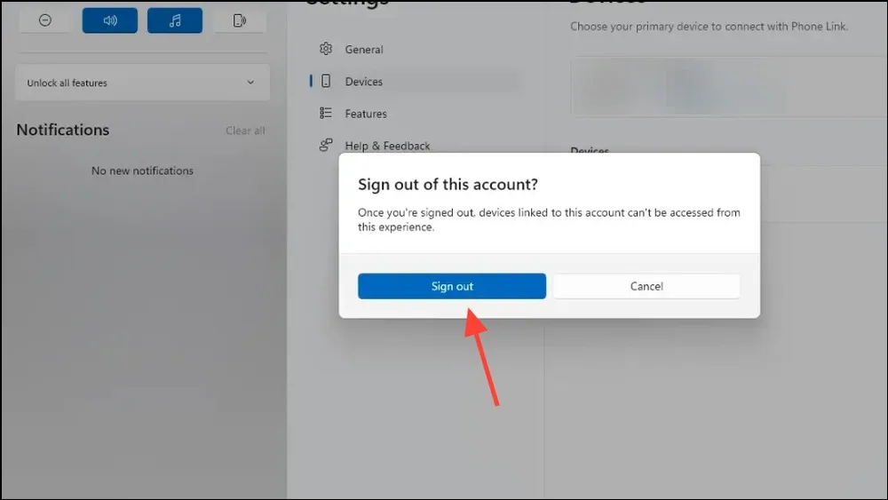 «Sign out» 
