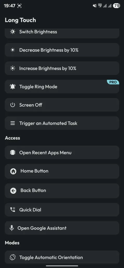 در تنظیمات ژست، گزینه «Trigger an Automated Task» را انتخاب کنید
