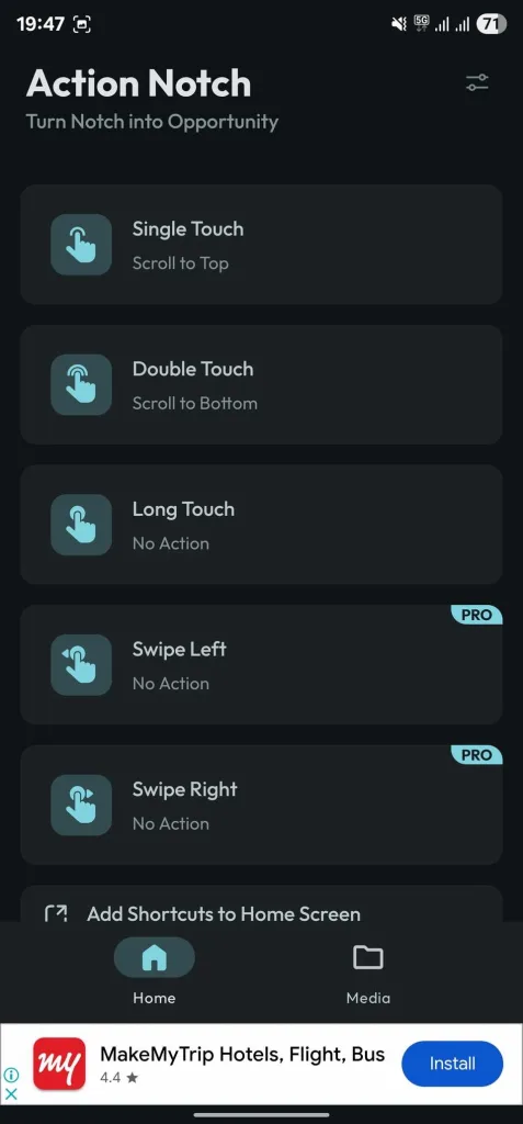 کارهای خودکار را به ژست‌های Action Notch اختصاص دهید تا سریع‌تر اجرا شوند