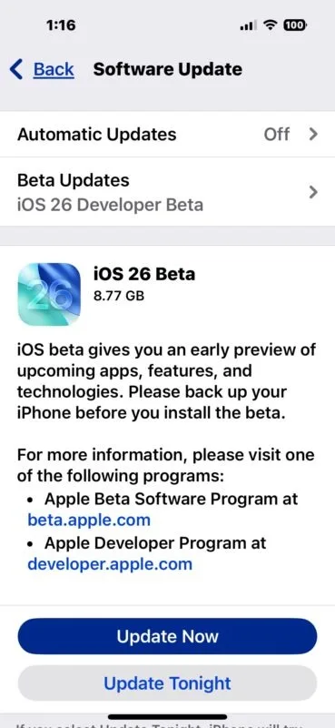 Update Now