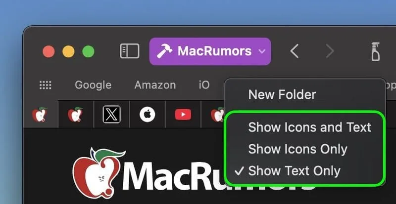 Show Text Only